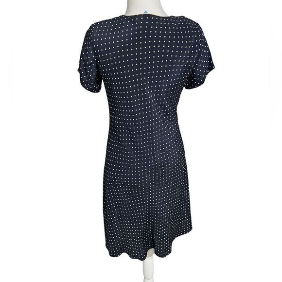 90s Vision Apparel Silk Dot
Dress 6 medium blue and cream midi - Picture 2 of 12